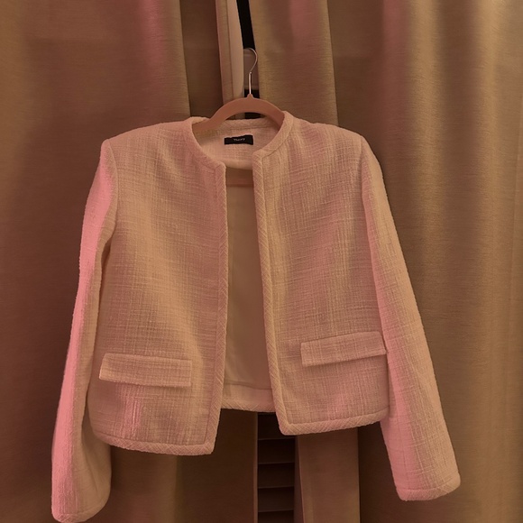 Theory Jackets & Blazers - Theory white tweed jacket